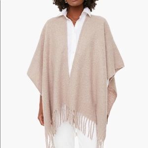 Echo Boucle Ruana with Fringe details